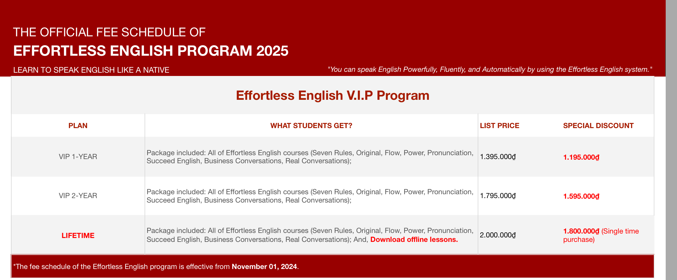 Effortless English 2025